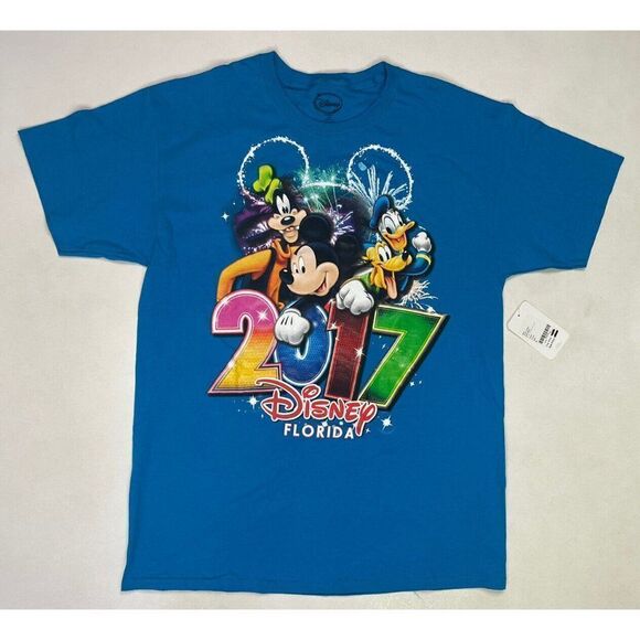 Walt Disney World 2017 Mickey Mouse And Friends Graphic T-shirt Men Large NWT - Picture 1 of 6